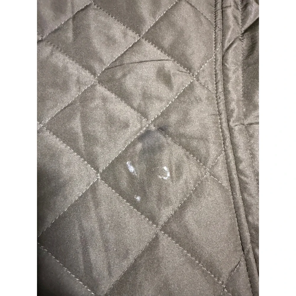 Relativity Quilted Vest Womens Large Brown Good Full Zip Sleeveless Outerwear